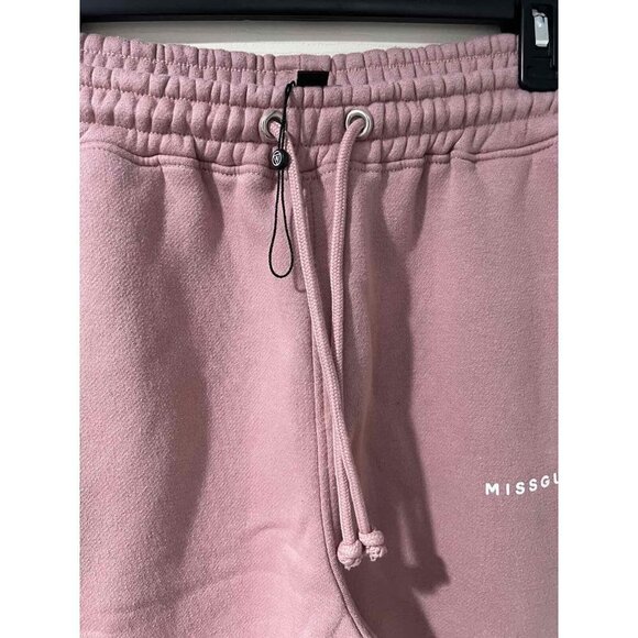 Missguided Women Pants Fleece Warm Joggers  Pink Size  2 - Picture 8 of 12